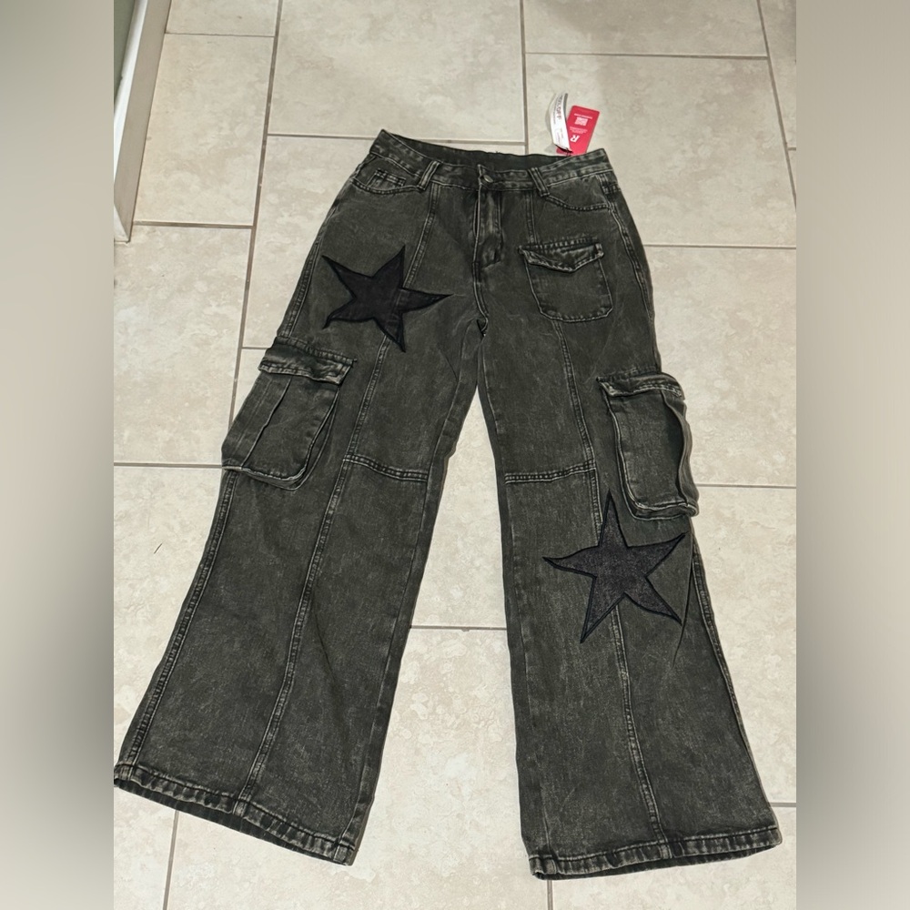 Medium Black Star Jeans - Picture 1 of 4